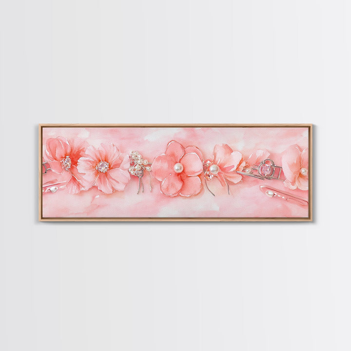 Cherry Blossom Canvas Print Pink Pearl Romantic Bedroom Wall