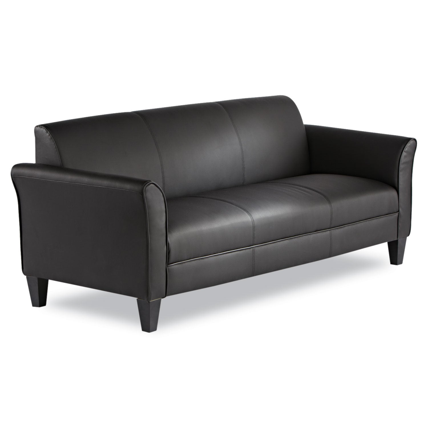 Reception Lounge 3 Cushion Sofa Black Modern Office Seating