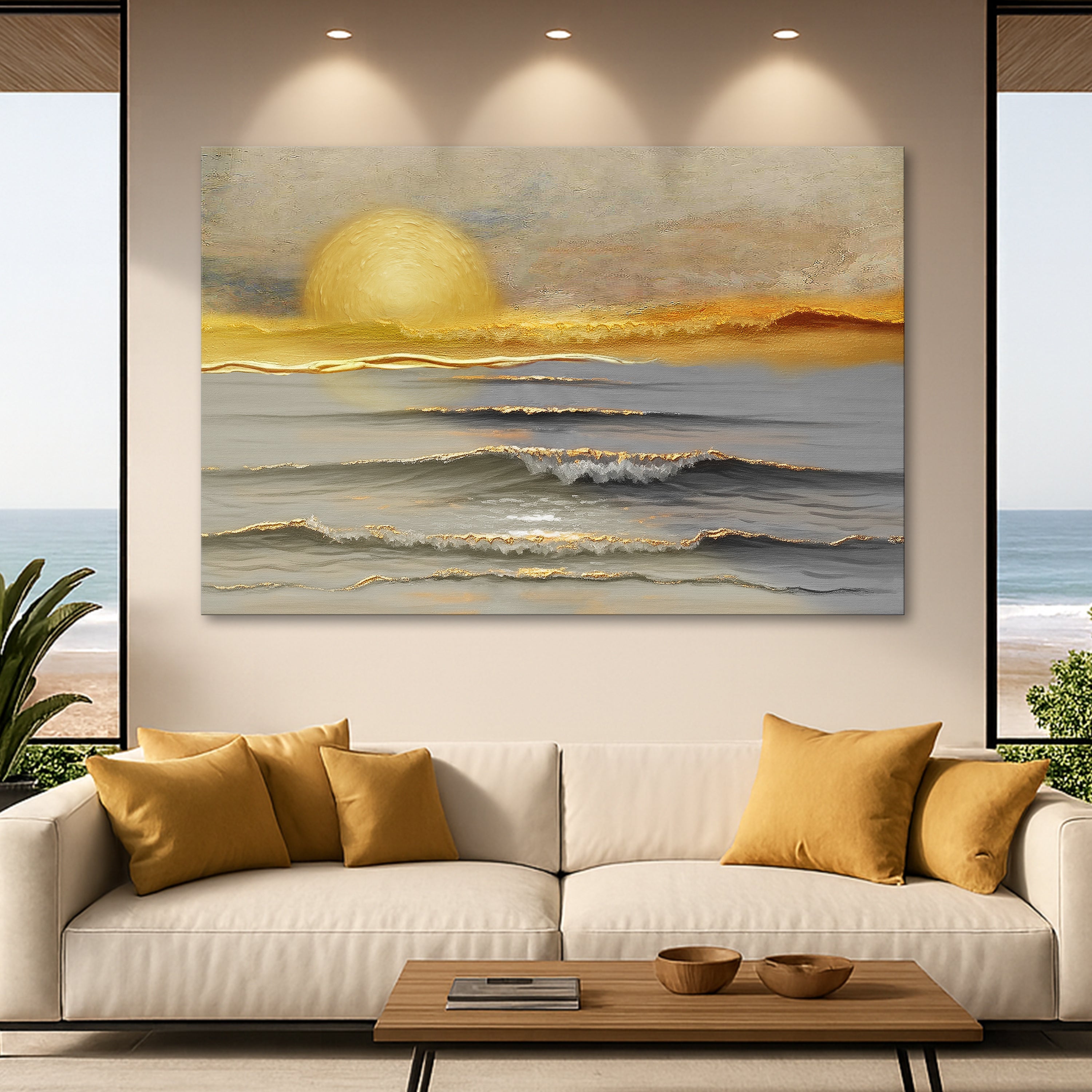 Golden Horizon Calm Wall Art – Blissful Home Goods