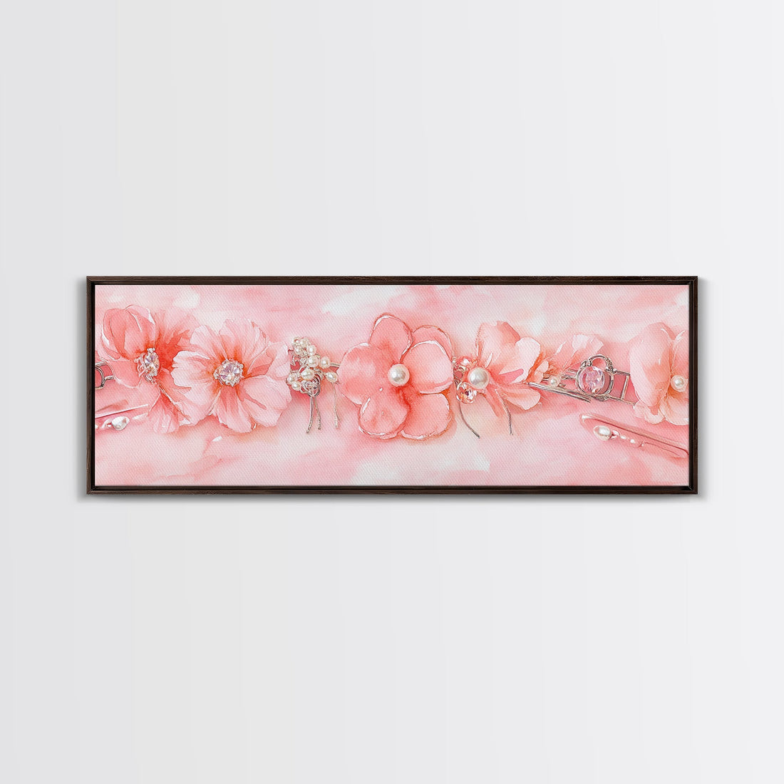 Cherry Blossom Canvas Print Pink Pearl Romantic Bedroom Wall