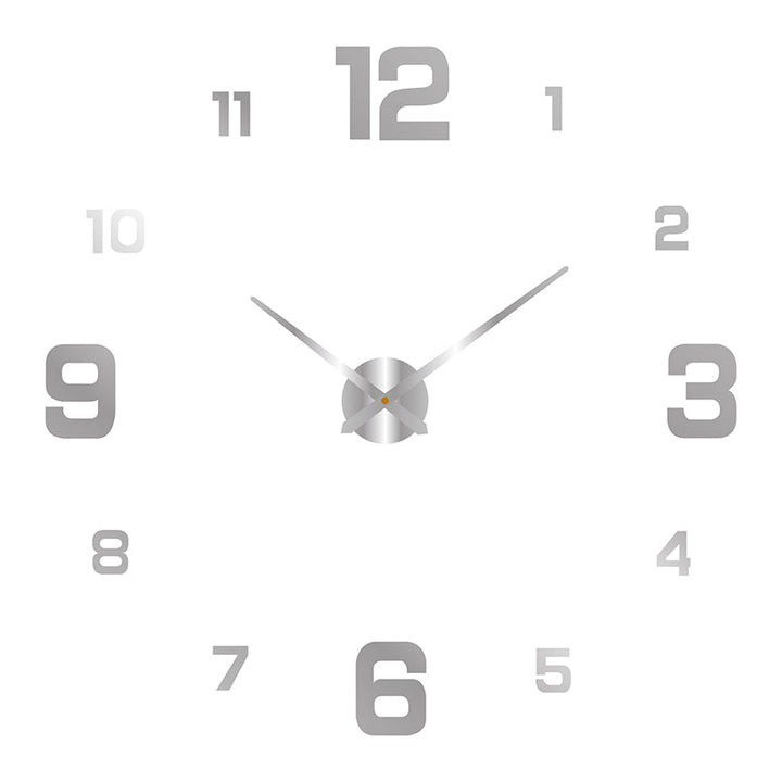 DIY Frameless Creative Wall Clock Silent Modern Home Decor