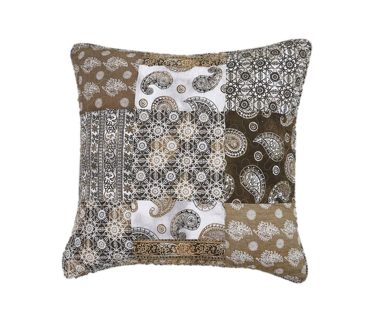 Bohemian Paisley Floral Olive Patchwork Bed in Bag Set