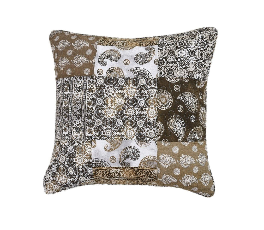 Bohemian Paisley Floral Olive Patchwork Bed in Bag Set