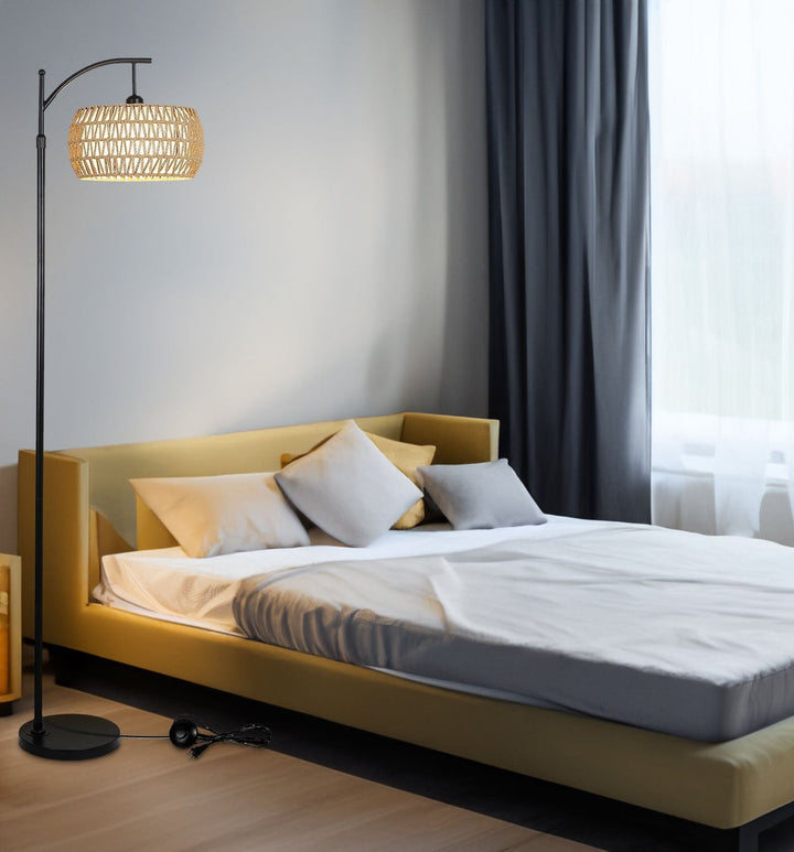 Arc Floor Lamp Remote Dimmable LED Three Color Temperatures