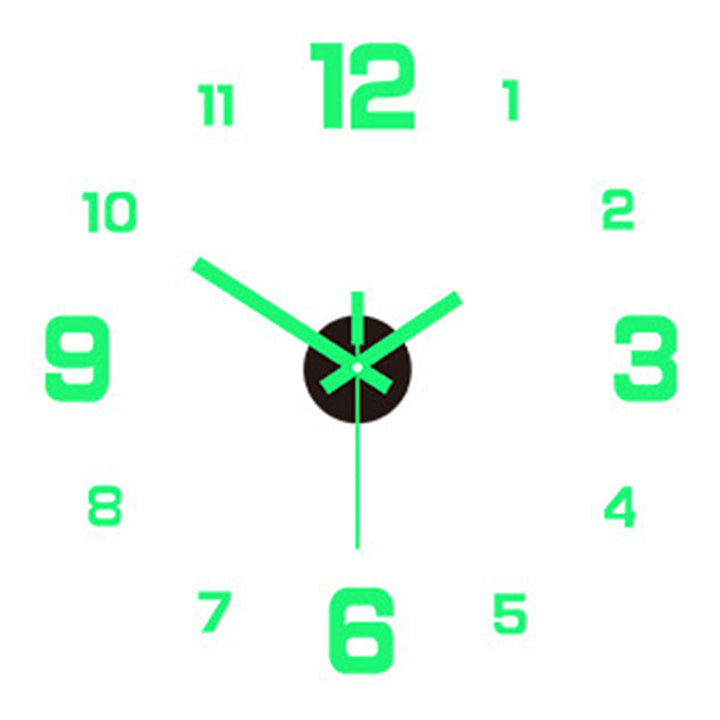 DIY Frameless Creative Wall Clock Silent Modern Home Decor