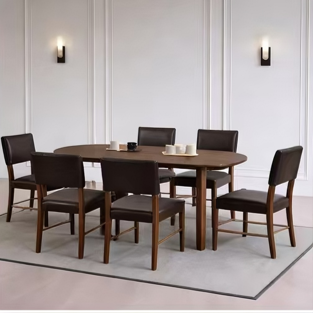 ACTU 58” Dining Table Set for Modern Homes (Seats 4–6, Solid Wood)