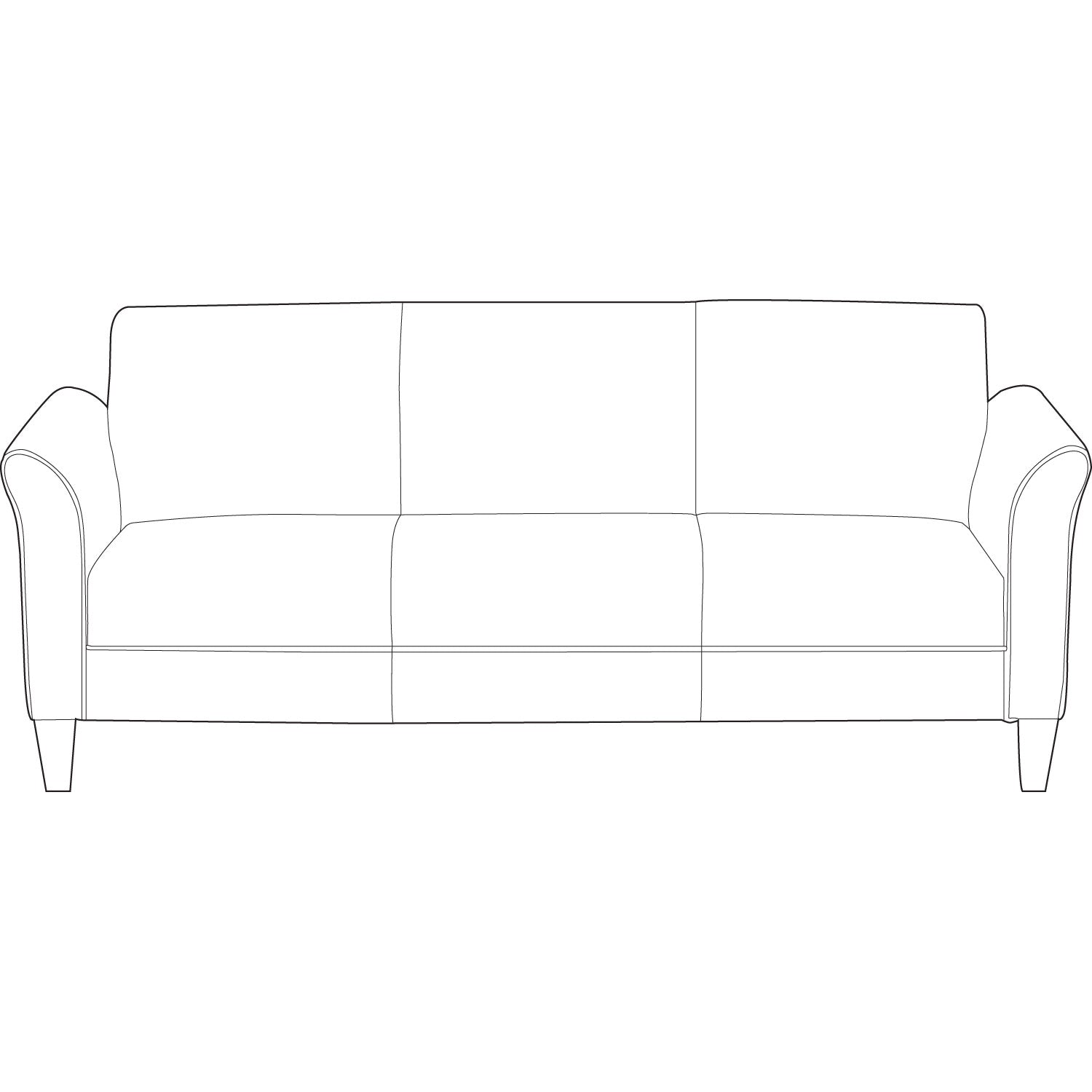 Reception Lounge 3 Cushion Sofa Black Modern Office Seating