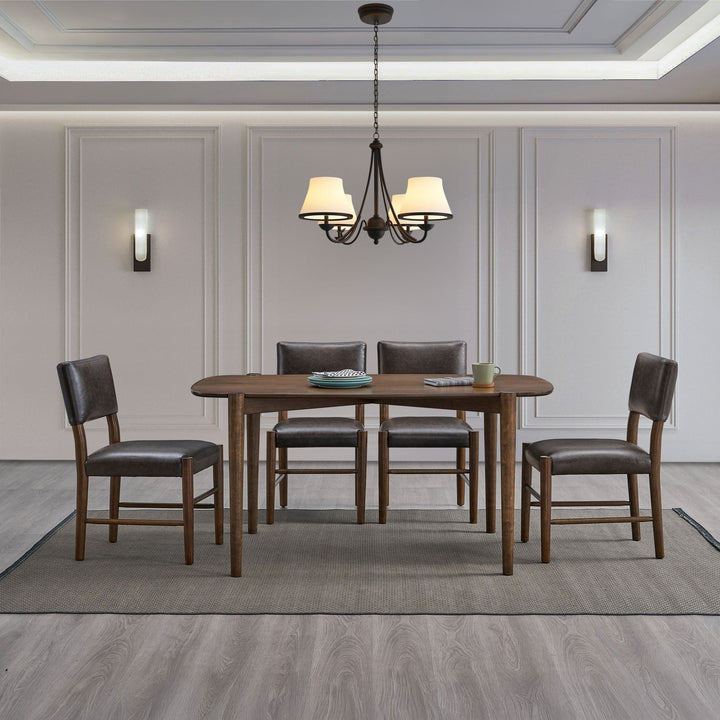ACTU 58” Dining Table Set for Modern Homes (Seats 4–6, Solid Wood)