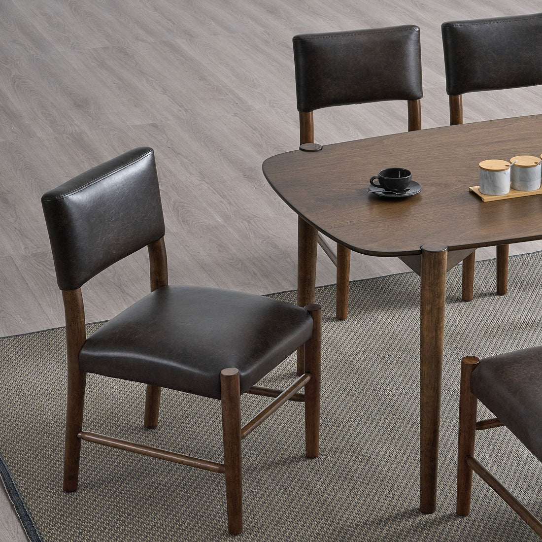 ACTU 58” Dining Table Set for Modern Homes (Seats 4–6, Solid Wood)
