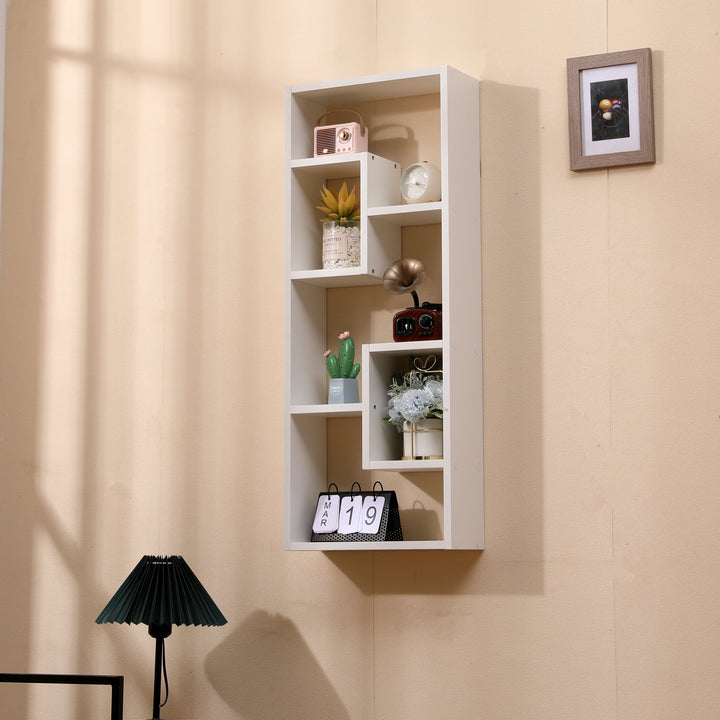 Freestanding Wood Bookshelf 5 Cube Open Bookcase Home Storage