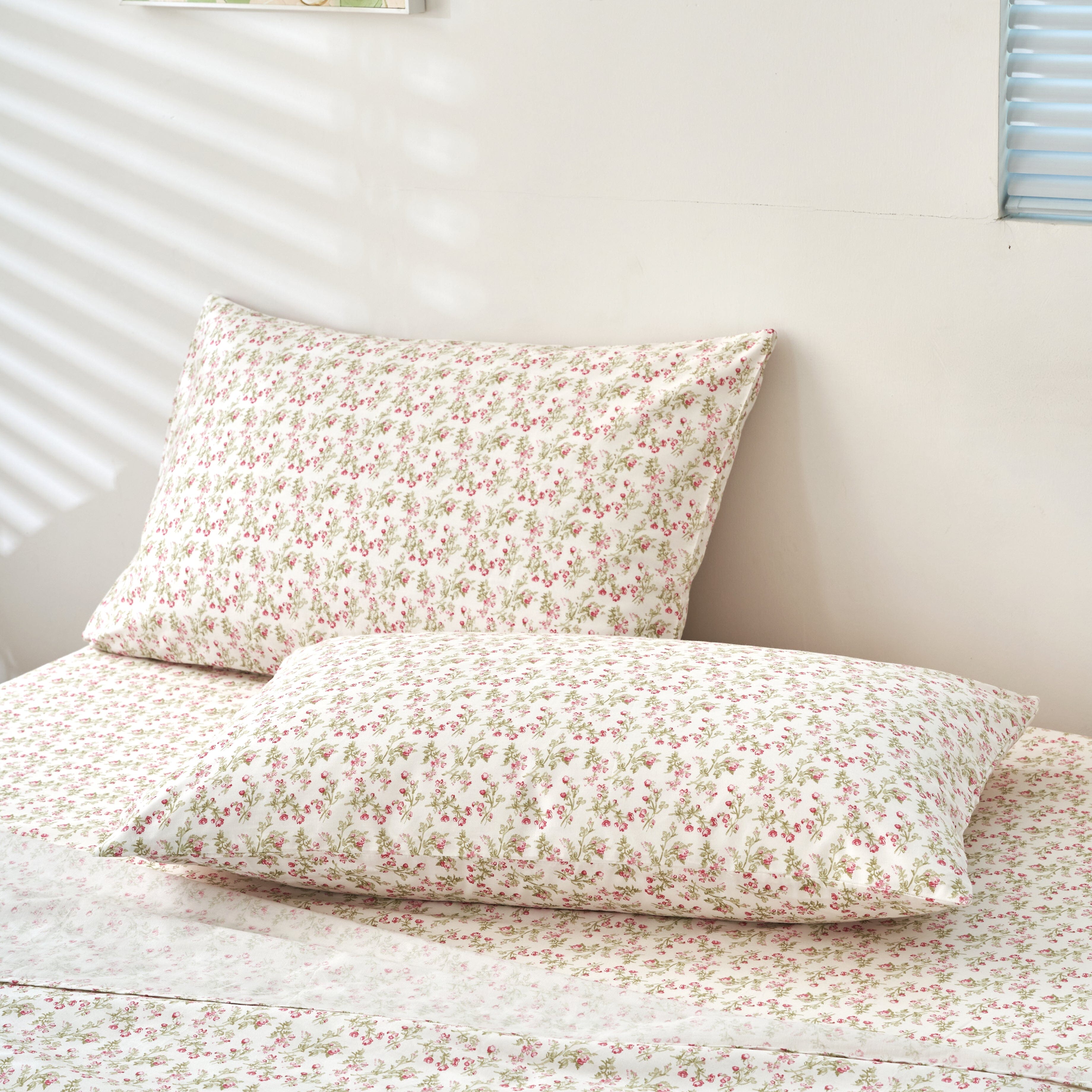 Romantic Coquette Cotton Floral Sheet Set Deep Pocket Bedding