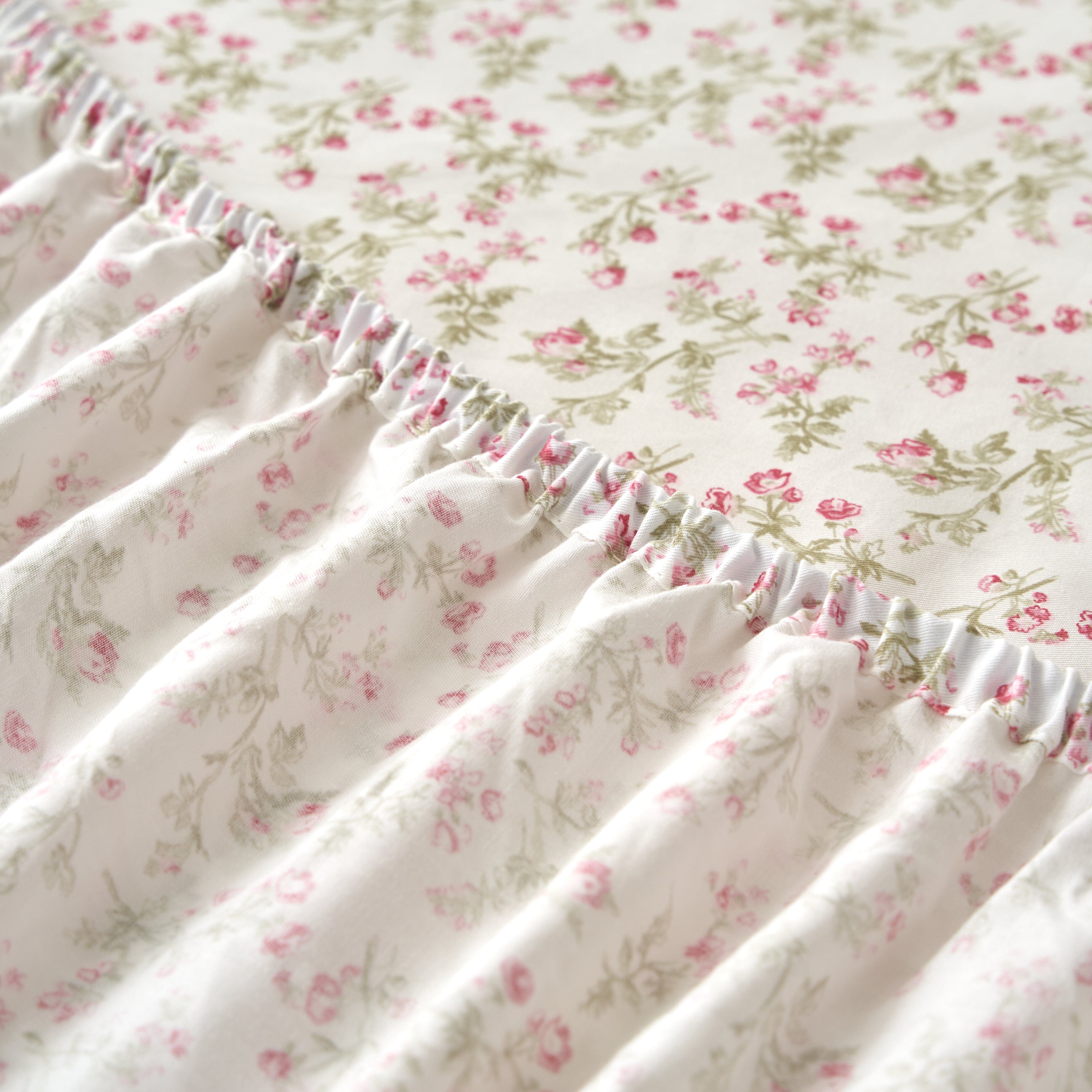 Romantic Coquette Cotton Floral Sheet Set Deep Pocket Bedding