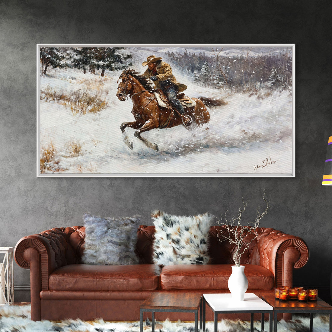 Autumn Harvest Woman Field Pumpkins Framed Canvas Farmhouse Wall
