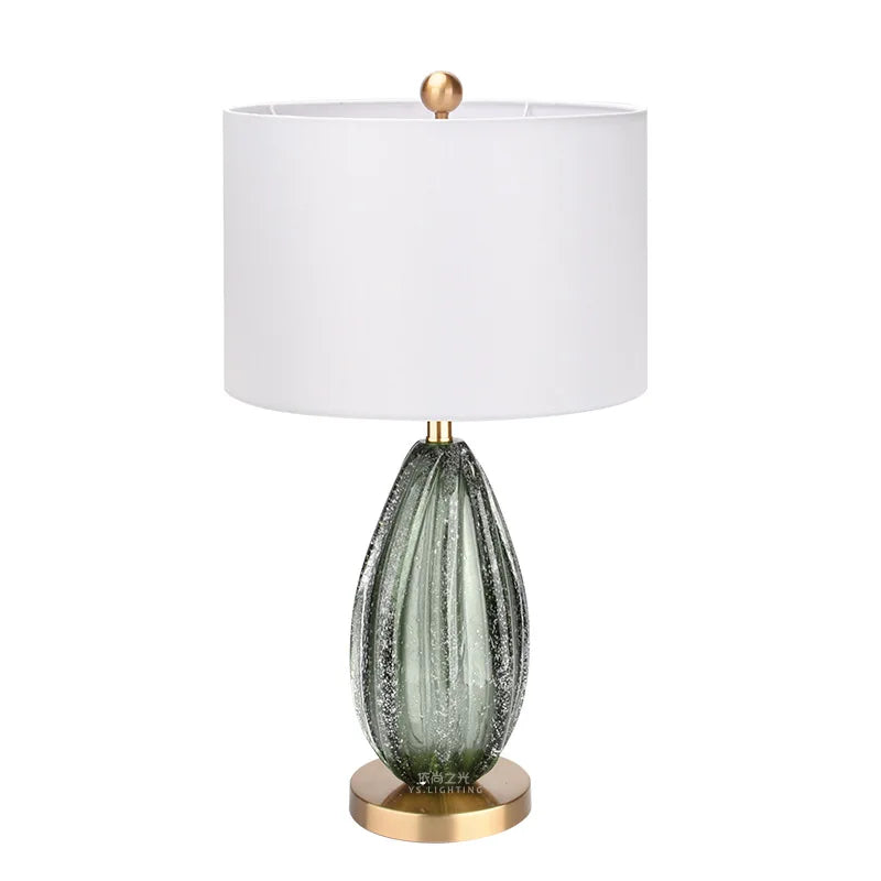 Modern Oversized Glass Table Lamp - Stylish Bedside Lighting for Living Room and Bedroom