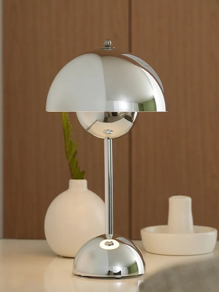 Nordic Retro Mushroom Table Lamp - Touch Control LED Desk Lamp with USB Plug
