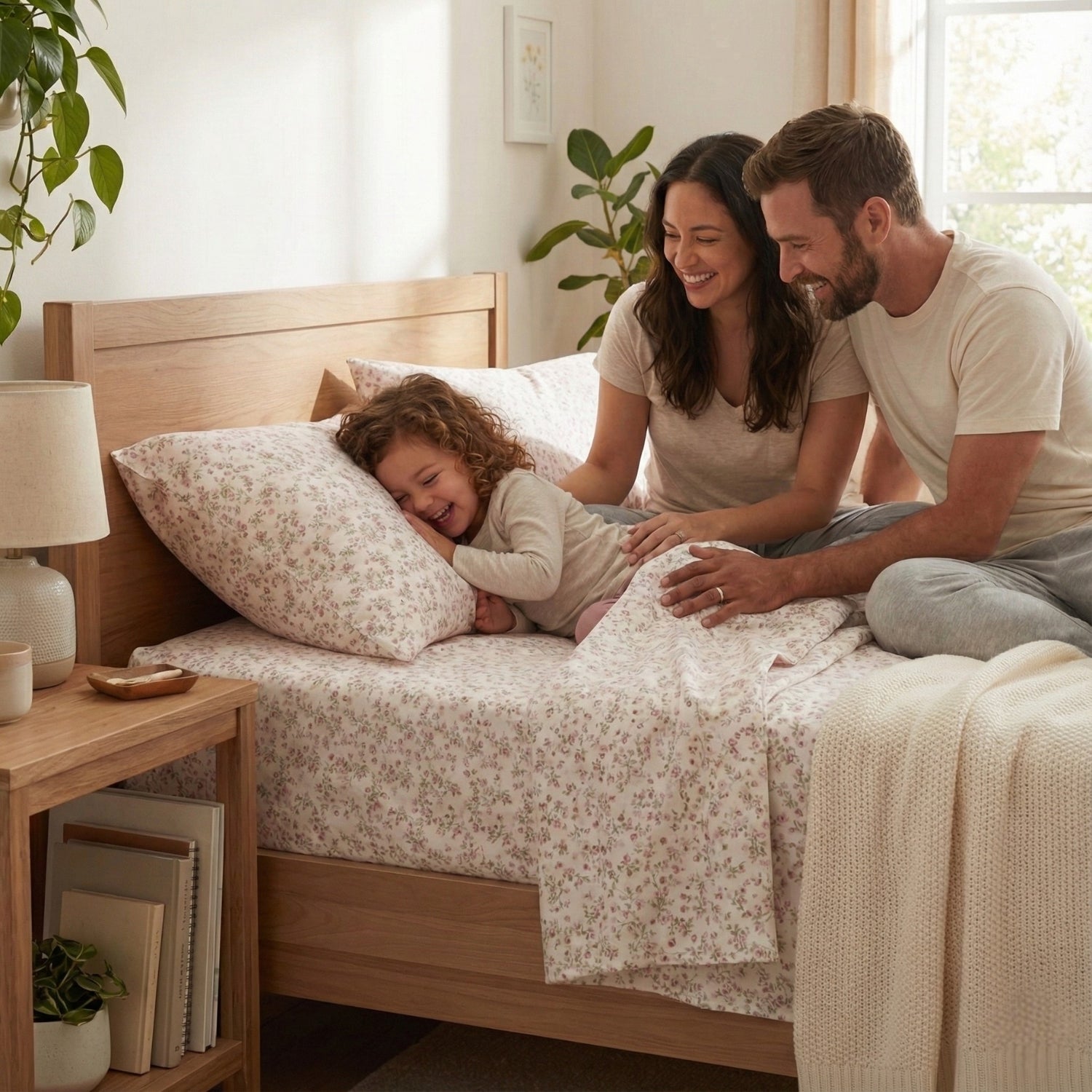 Romantic Coquette Cotton Floral Sheet Set Deep Pocket Bedding