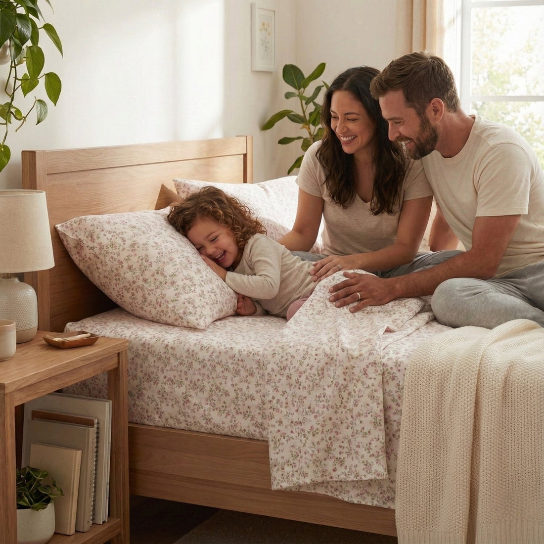 Romantic Coquette Cotton Floral Sheet Set Deep Pocket Bedding