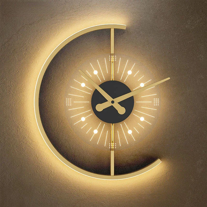 DecorBites™ LED Wall Lamp with Clock for Home Indoor Lighting