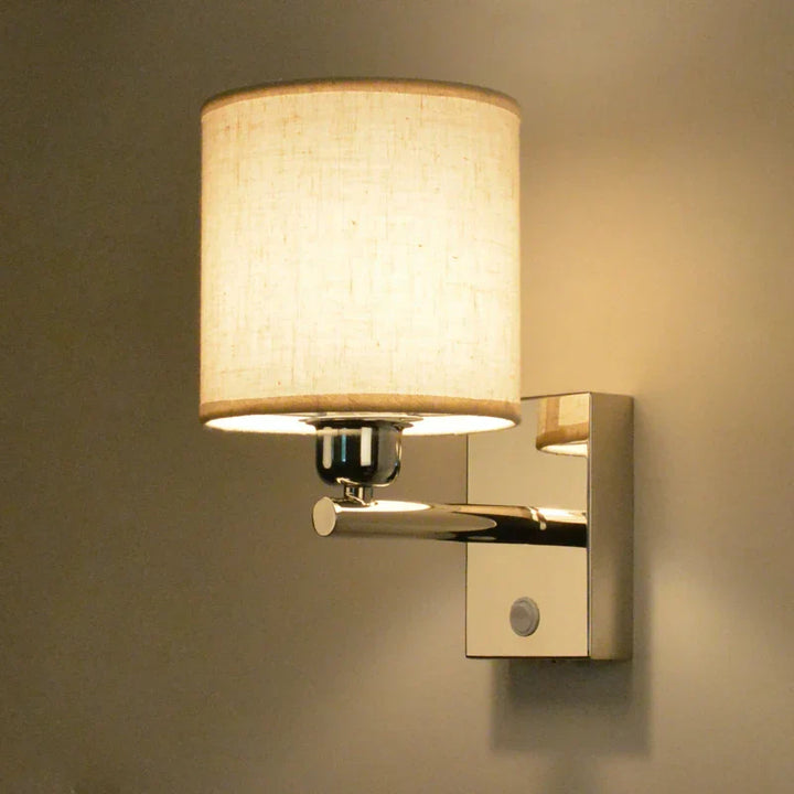 Modern Brief Wall Lamp with Fabric Lampshade - Stylish LED Wall Sconces for Bedroom, Bedside, and Home Decor