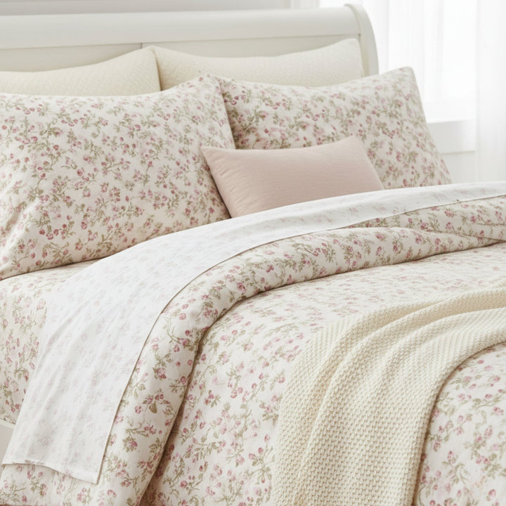 Romantic Coquette Cotton Floral Sheet Set Deep Pocket Bedding