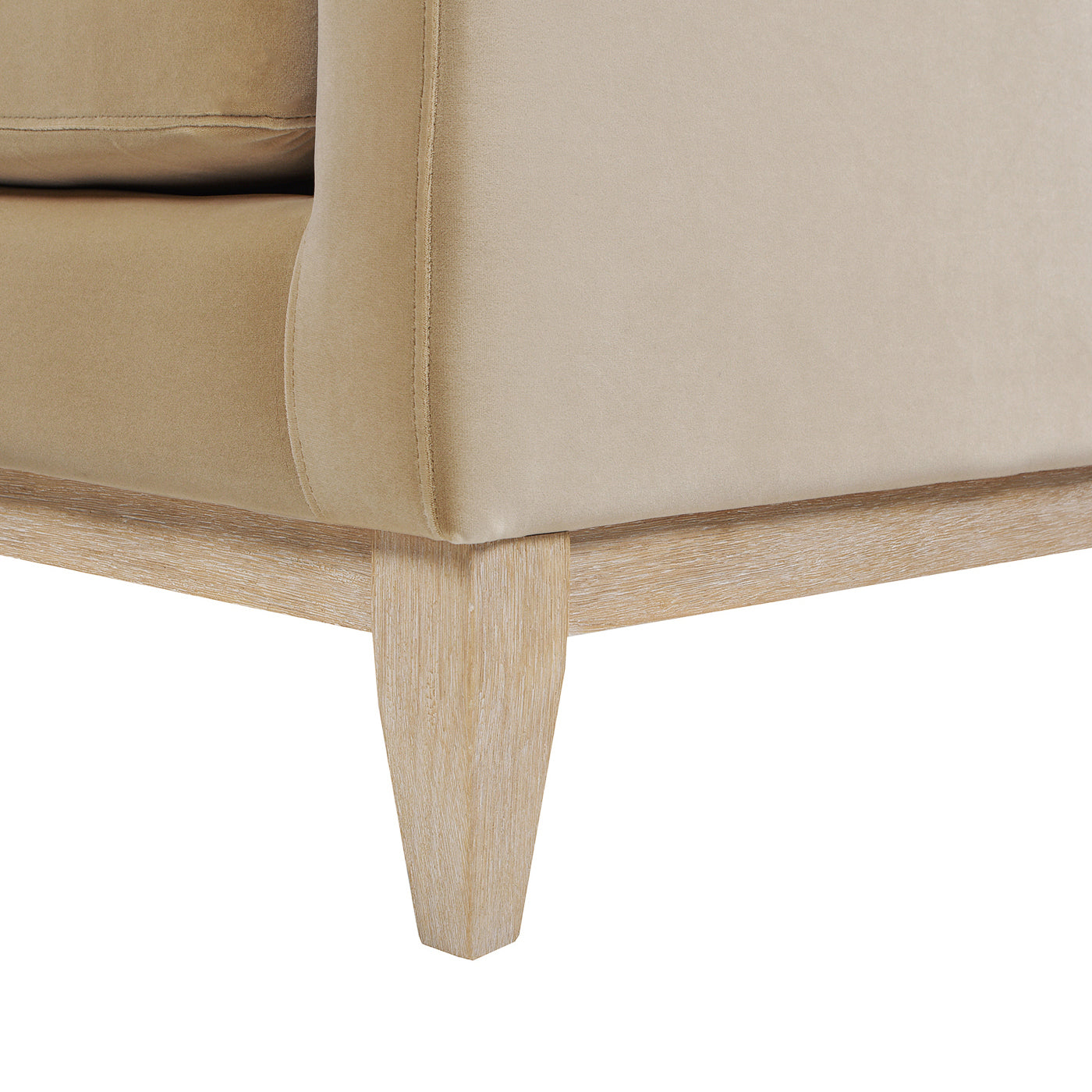 Knox 84' Modern Farmhouse Sofa, Fawn Brown Performance Velvet