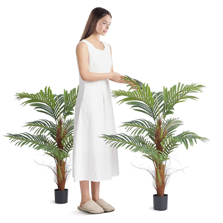 Artificial Palm Tree 4FT Faux Plant Indoor Outdoor Decor
