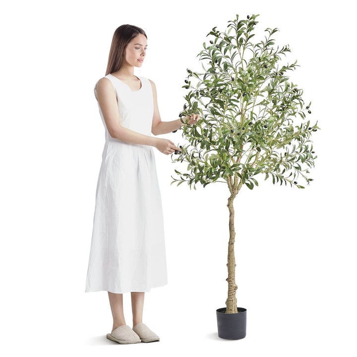 Artificial Olive Tree 6FT Faux Plant Indoor Outdoor Decor