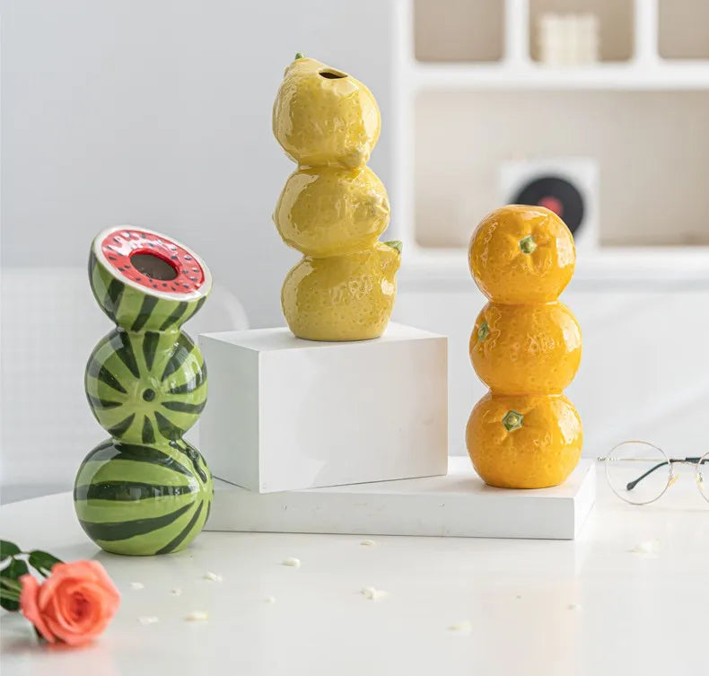 Ceramic Fruit Vase for Home and Office