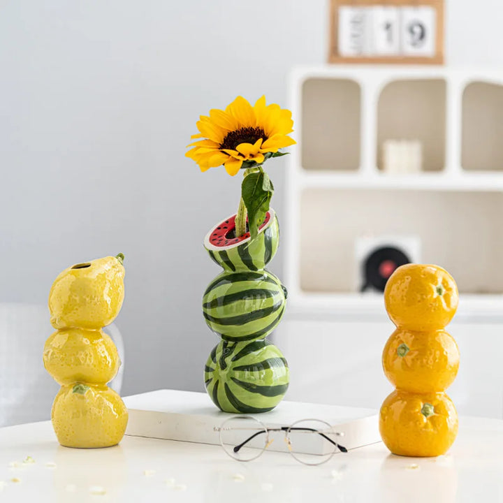 Ceramic Fruit Vase for Home and Office
