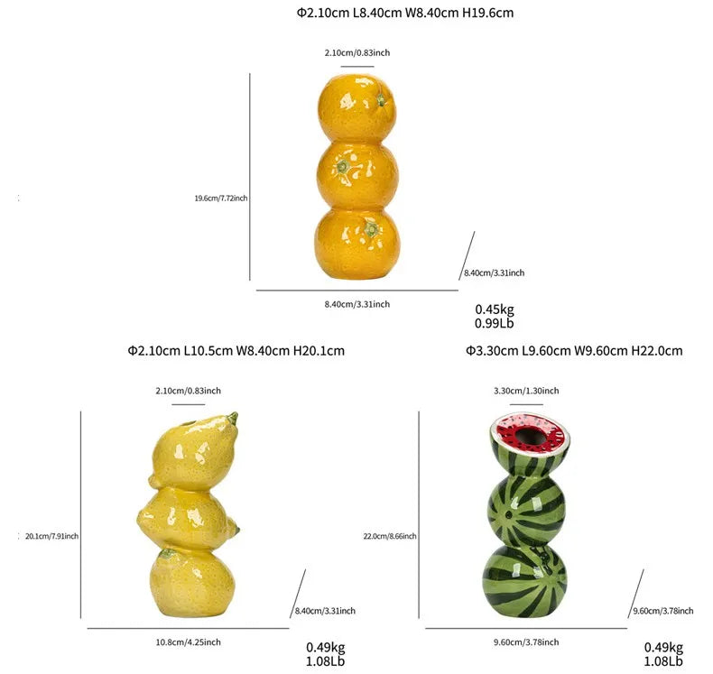 Ceramic Fruit Vase for Home and Office