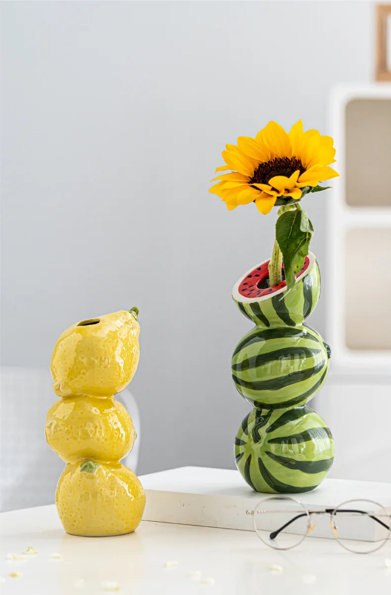 Ceramic Fruit Vase for Home and Office