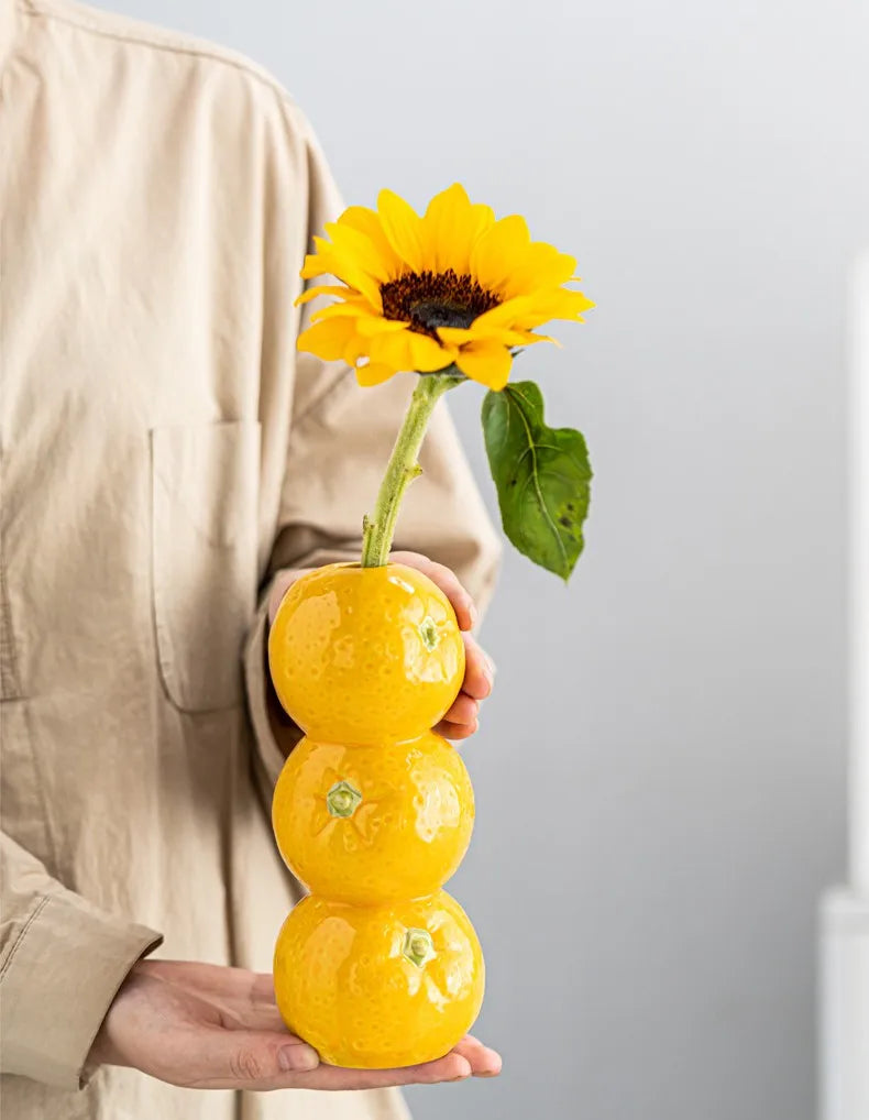 Ceramic Fruit Vase for Home and Office