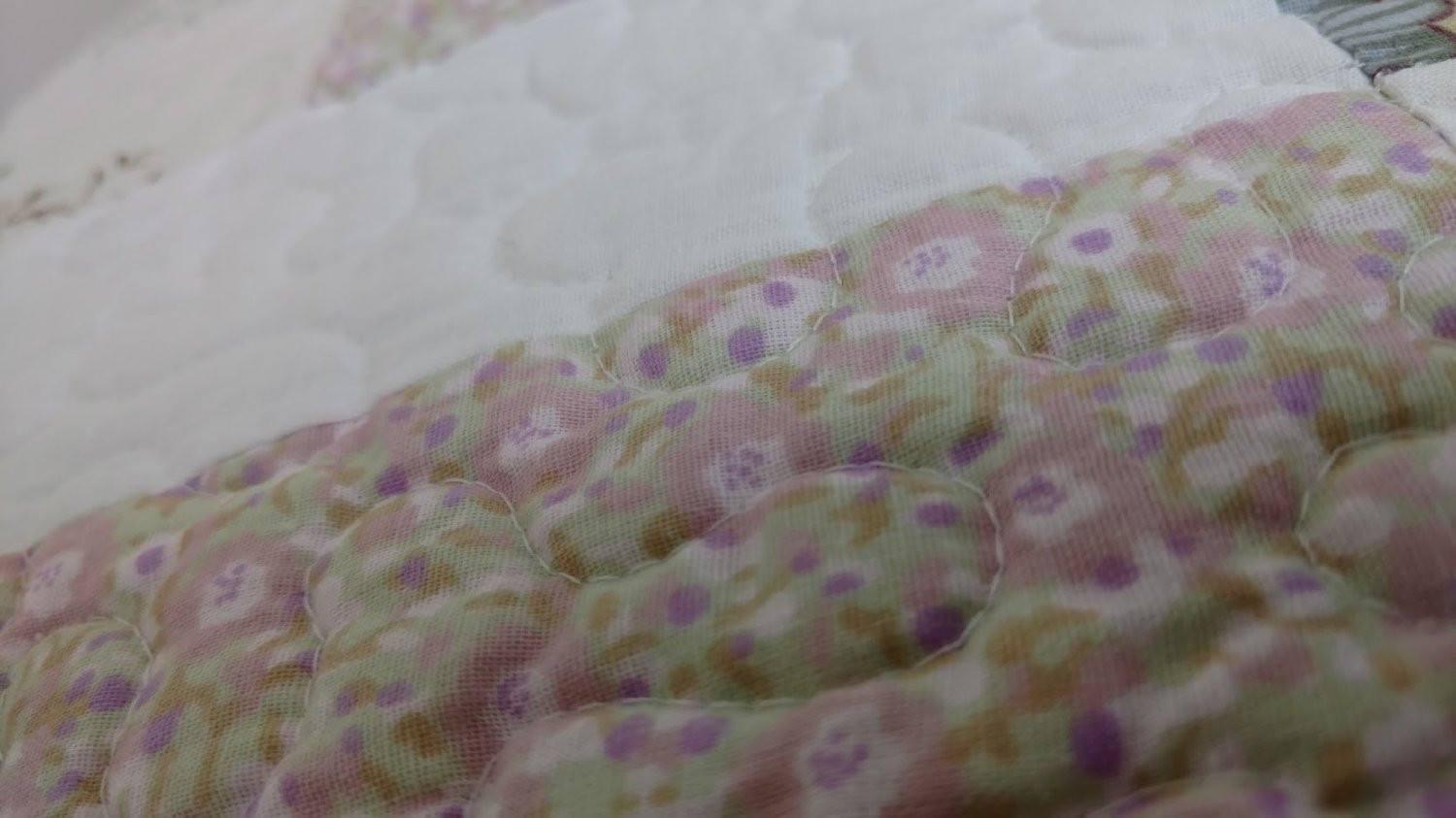 Bedding Cottage Floral Patchwork Quilted Coverlet Bedspread Set