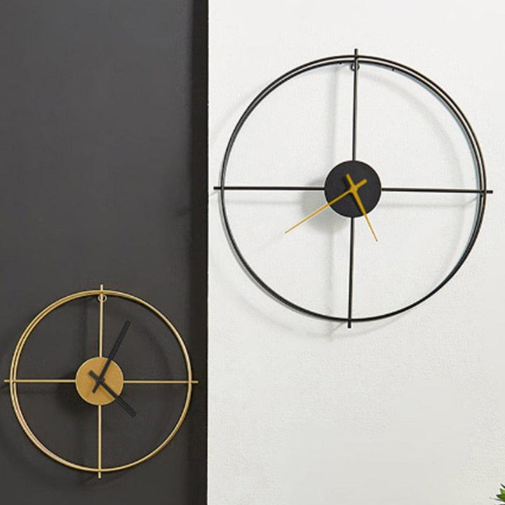 Vintage Metal Wall Clock Modern European Round Home Decor